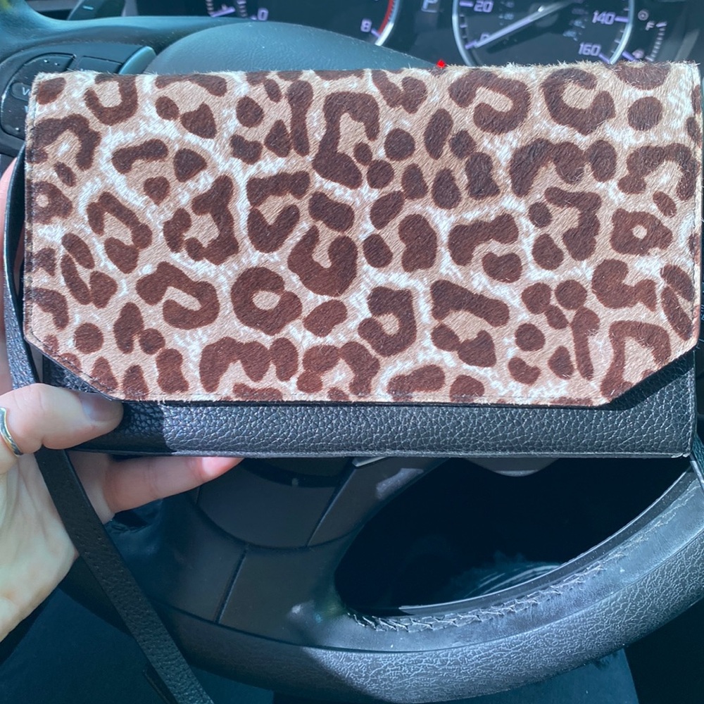 Perfect leopard print leather crossbody from Nordstrom!